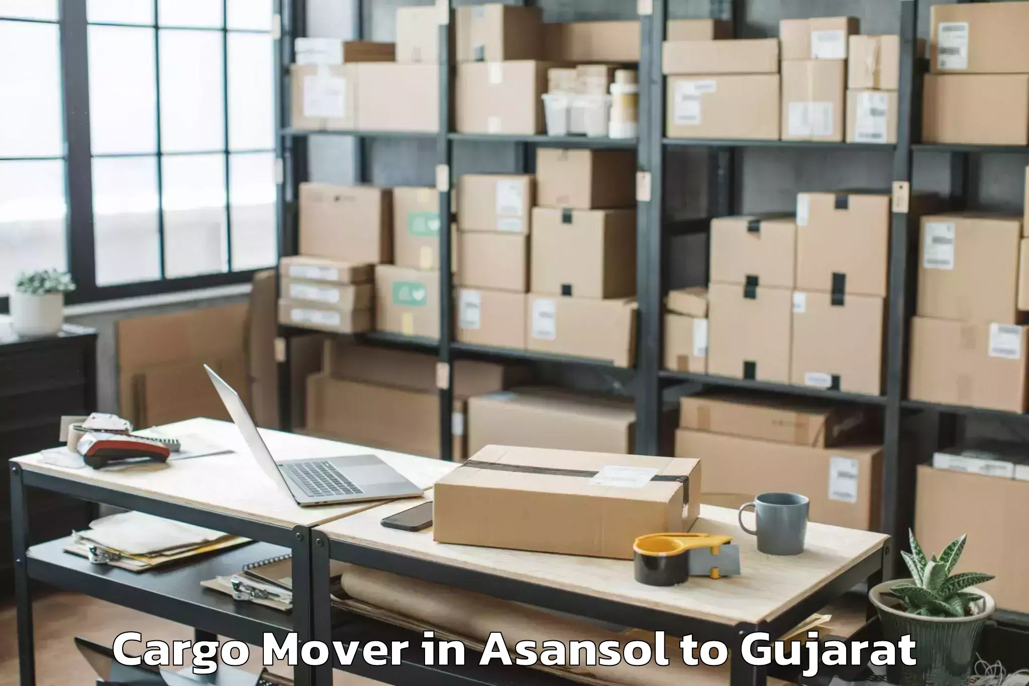 Reliable Asansol to Sabarmati University Ahmedabad Cargo Mover